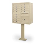 View 12 Door F-Spec Cluster Box Unit with Pedestal